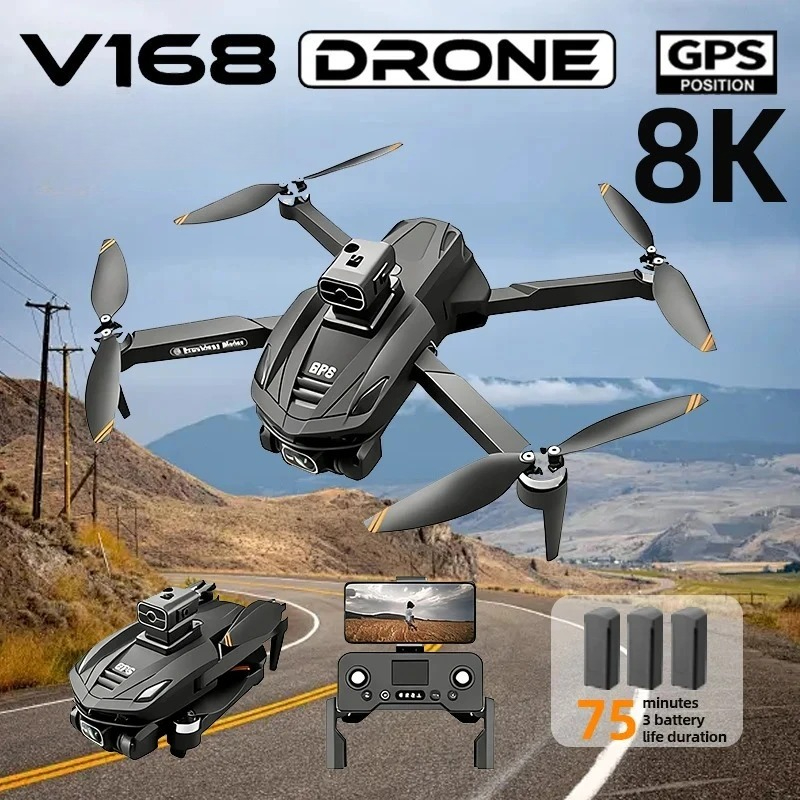 Drone Top Rc - Orijinal V168 GPS Drone Profesyonel 8K
