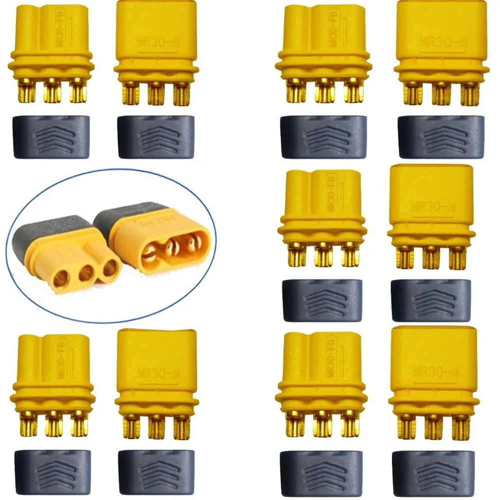 Drone Rc Link - 10 adet Amass MR30 konnektör 3-Pin