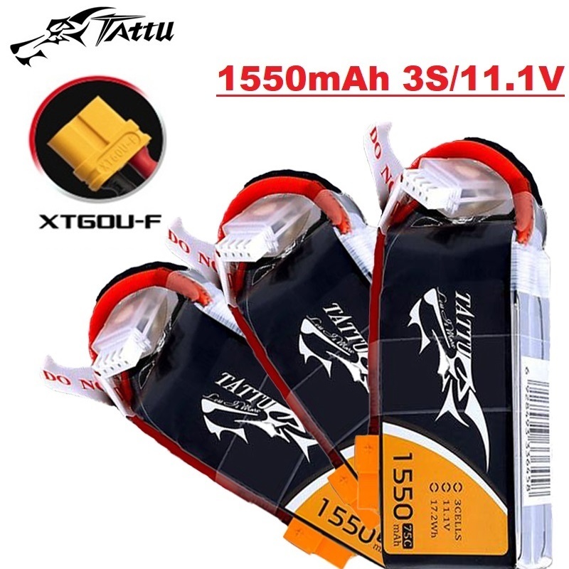 Drone Rc Link - TATTU 3S 11.1V 1550mAh RC LiPo