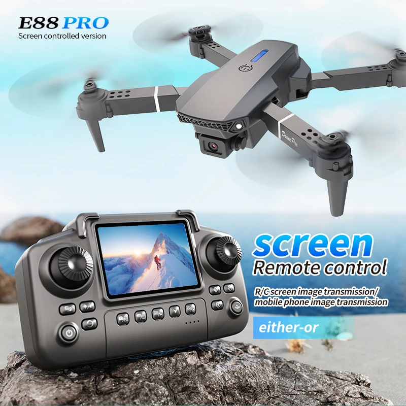 Profesyonel E88 PRO Drone ekra - Drone Rc Land incelemesi ve fiyatı