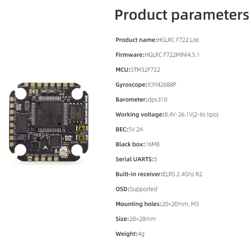 HGLRC SPECTER F722 Lite Uçuş K - Betaflight Flight Controller incelemesi ve fiyatı