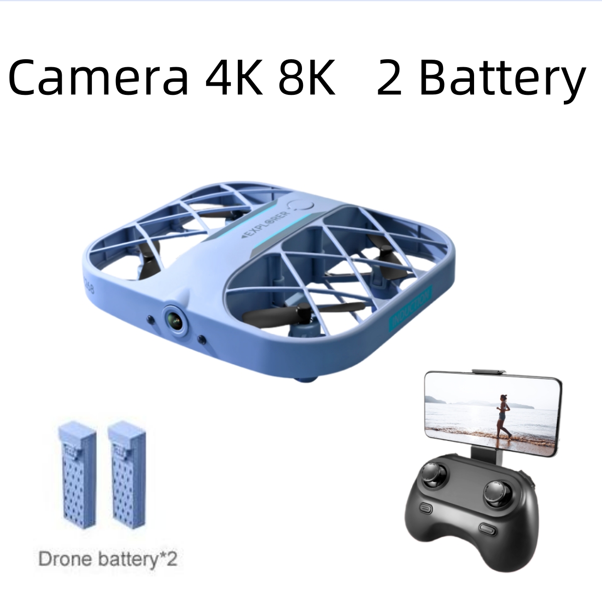 JJRC H107 FPV RC Drone, 2 Bata - Drone Kf Rc incelemesi ve fiyatı